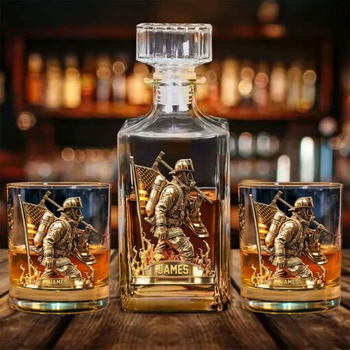 Personalized Firefighter Whiskey Glass QFND5050803 - Image 8