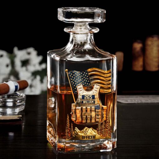 Personalized Police Officer Whiskey Glass QFND5060801 - Image 4