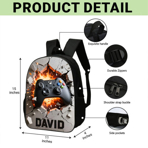 Personalized Game Back To School Backpack, School Bag For Kid UKTO5130801 - Image 7