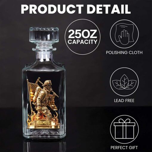 Personalized Firefighter Whiskey Glass QFND5050803 - Image 9
