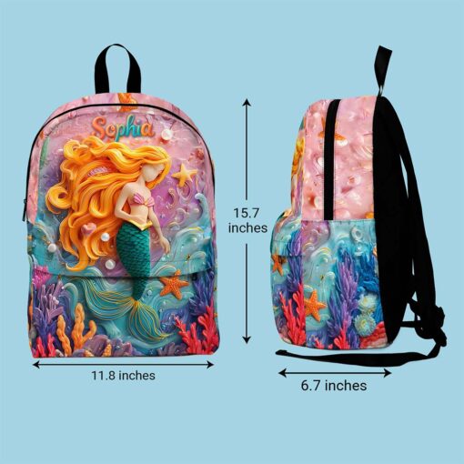 Personalized Mermaid Backpack NPND5020804-DX - Image 6