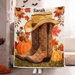 Custom Cowgirl Halloween Quilt Blanket UKND5030902