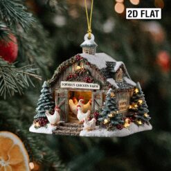 Custom Chicken Farm Acrylic Ornament THHA5140702