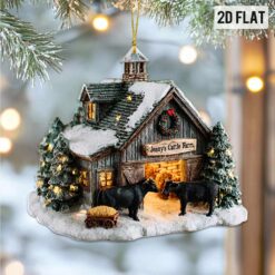 Custom Wood Ornament - Personalized Christmas Birthday Gifts For Women, Men - Cattle Farm THPY5090904