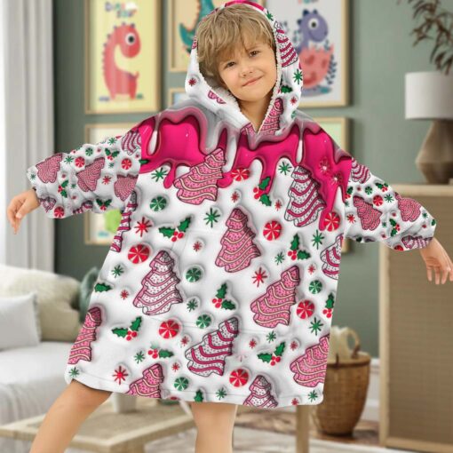 Personalized Christmas Blanket Hoodie QFHM5290901 - Image 3
