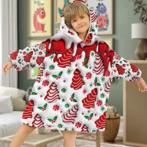 Personalized Christmas Blanket Hoodie QFHM5290902 - Image 3