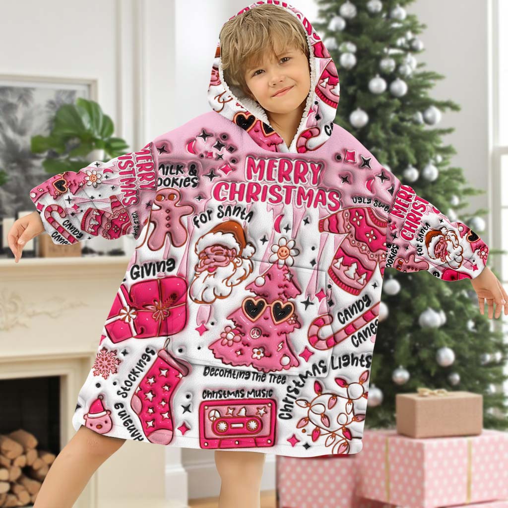 Personalized Christmas Blanket Hoodie QFHM5300901 - Image 3