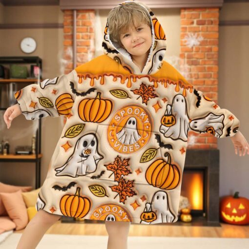 Personalized Halloween Blanket Hoodie QFHM5300902 - Image 3