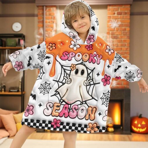 Personalized Halloween Blanket Hoodie QFHM5300904 - Image 3