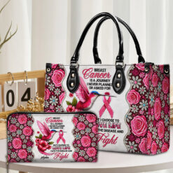 Custom Breast Cancer Awarenes Leather PU Handbag UKNT5050909