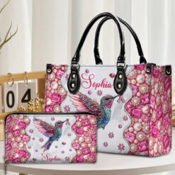 Custom Breast Cancer Awareness Leather PU Handbag UKNT5080901