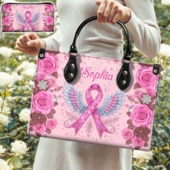 Custom Breast Cancer Leather Handbag UKTD5110902