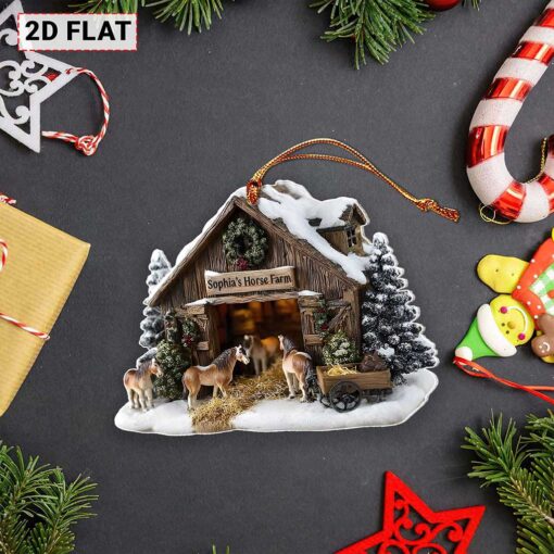 Custom Horse Farm Ornament THTZ5170705 - Image 3