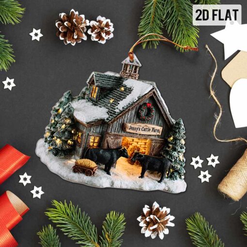 Custom Wood Ornament - Personalized Christmas Birthday Gifts For Women, Men - Cattle Farm THPY5090904 - Image 3