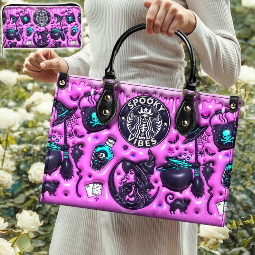 Witch Halloween Leather Handbag UKNT5110901 - Image 2