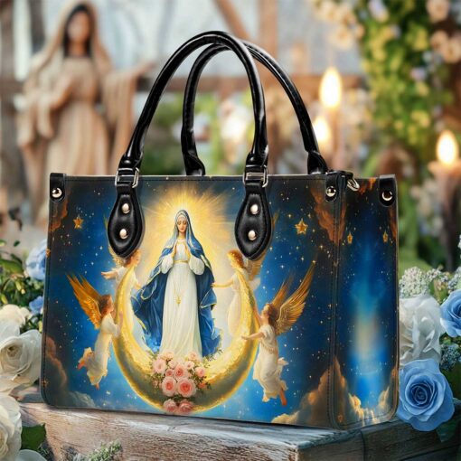 The Queen of Heaven Leather Virgin Mary HandBag UKND5120902 - Image 3