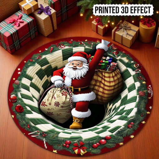 Santa Claus Christmas 3D Printed Rug UKNT5170902 - Image 2