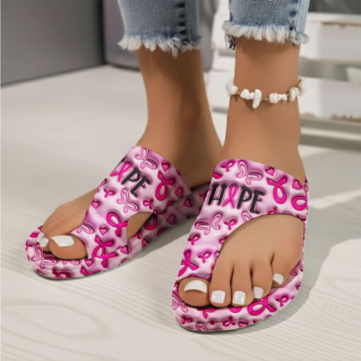 Breast Cancer Open Toe Sandals QFTO5180902 - Image 2