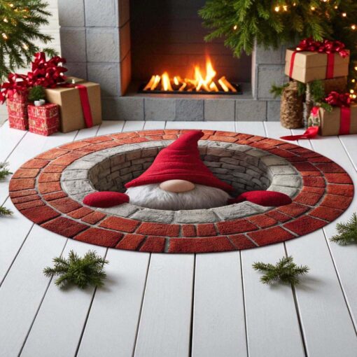 Christmas Gnome 3D Printed Rug UKHM5230901 - Image 4