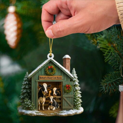 Custom dairy cow farm ornament THHA5210701 - Image 3