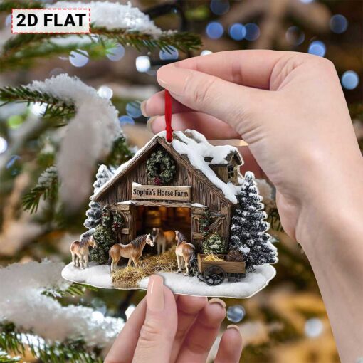 Custom Horse Farm Ornament THTZ5170705 - Image 2
