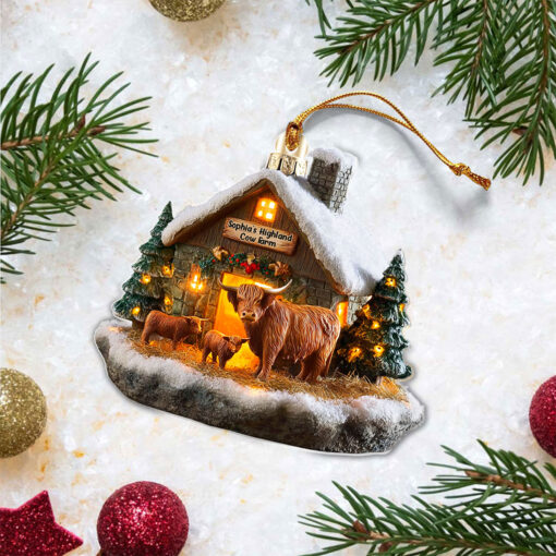 Custom High Land Cow Farm Acrylic Ornament THTO5100902 - Image 3