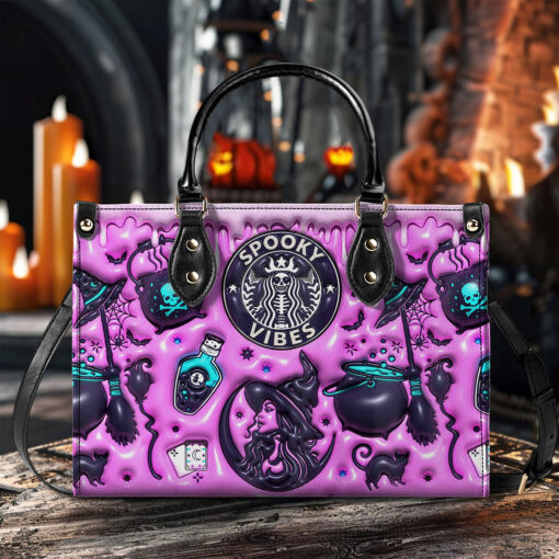 Witch Halloween Leather Handbag UKNT5110901 - Image 3