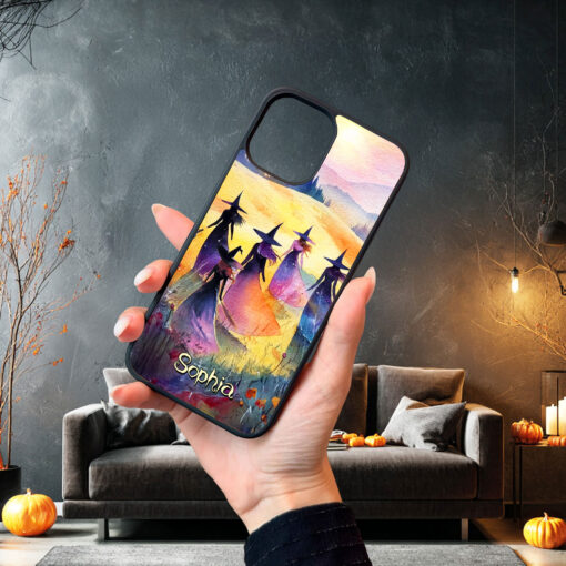 Custom Halloween Witch Art Phone Case UKHH5120902 - Image 4