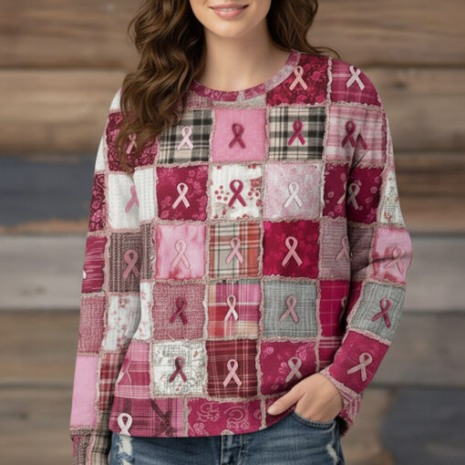 Breast Cancer Patchwork Shirt NPNT5130902 - Image 3