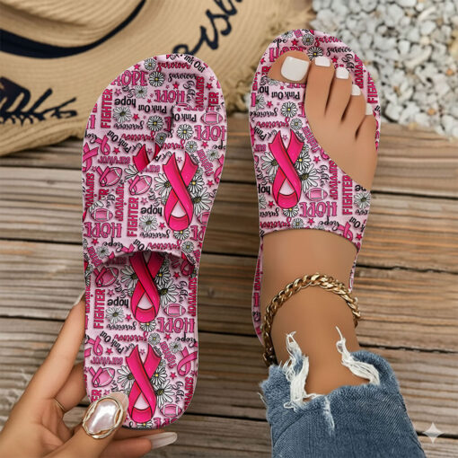 Breast Cancer Open Toe Sandals QFTO5180901 - Image 3