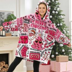 Personalized Christmas Blanket Hoodie QFHM5300901