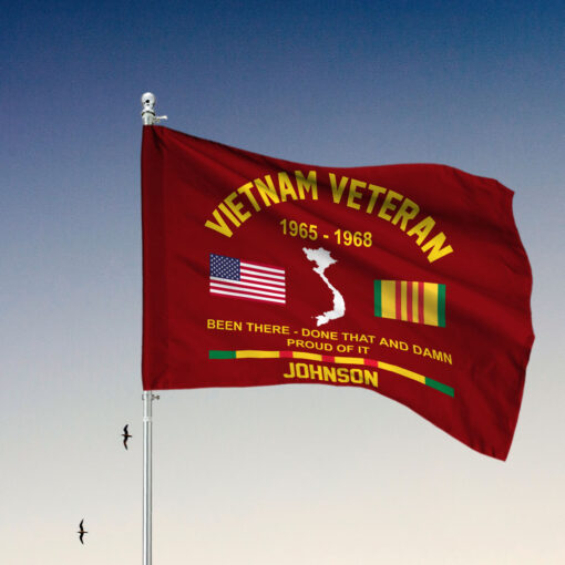 Personalized Vietnam Veteran Flag UKTD5180903 - Image 3