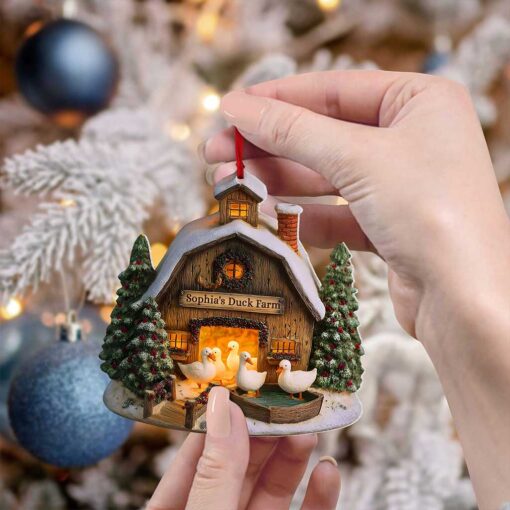 Custom Duck Farm Acrylic Ornament THTZ5100901 - Image 3