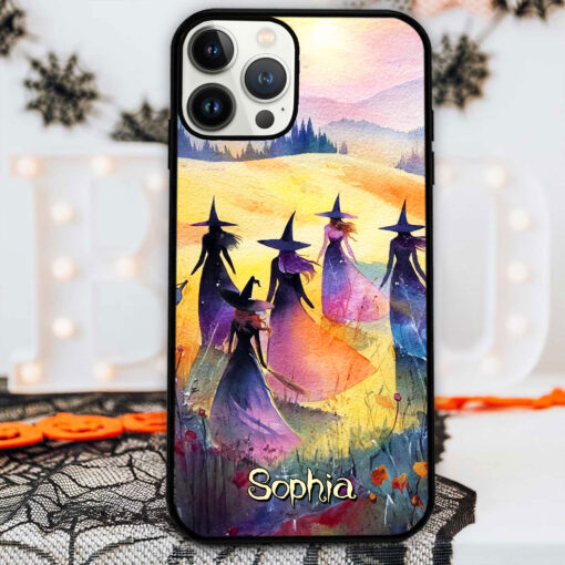 Custom Halloween Witch Art Phone Case UKHH5120902 - Image 2