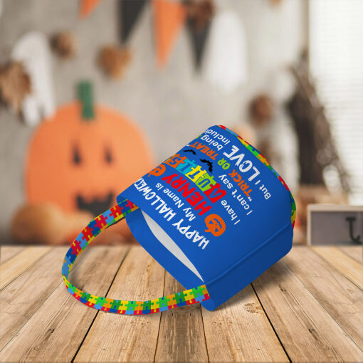 Personalized Dinosaur Autism Trick Or Treat Candy Bag QFNT5130901 - Image 4