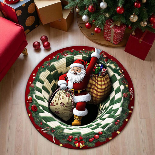 Santa Claus Christmas 3D Printed Rug UKNT5170902 - Image 4