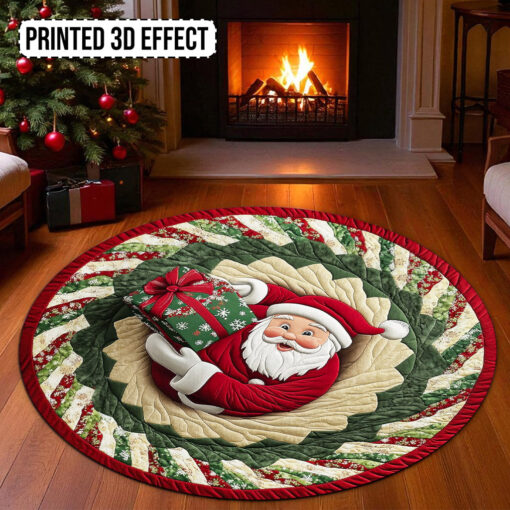 Christmas Santa 3D Printed Rug UKNT5180901 - Image 3