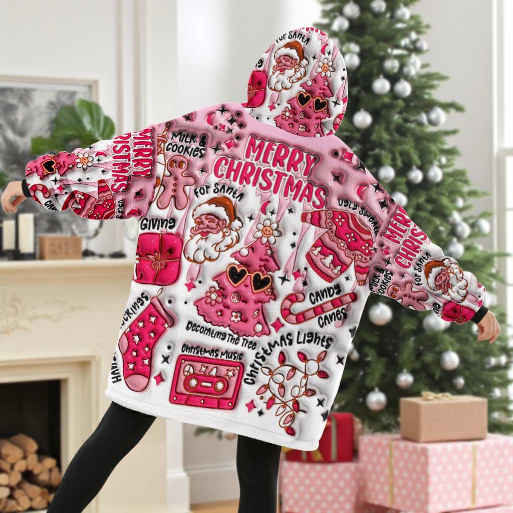 Personalized Christmas Blanket Hoodie QFHM5300901 - Image 2