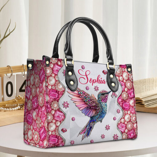 Custom Breast Cancer Awareness Leather PU Handbag UKNT5080901 - Image 5