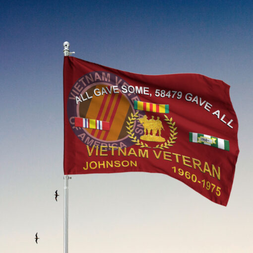 Personalized Vietnam Veteran Flag UKTD5180904 - Image 2