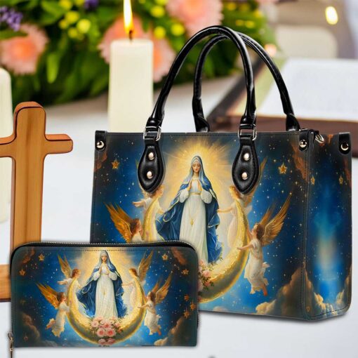 The Queen of Heaven Leather Virgin Mary HandBag UKND5120902 - Image 6