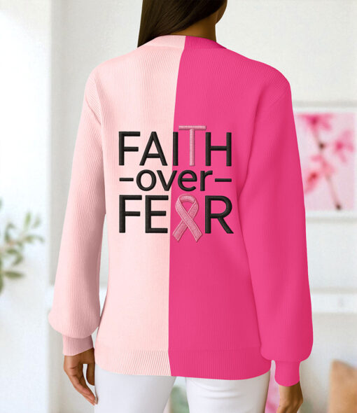 Breast Cancer Knitted Cardigan UKTO5270904 - Image 2