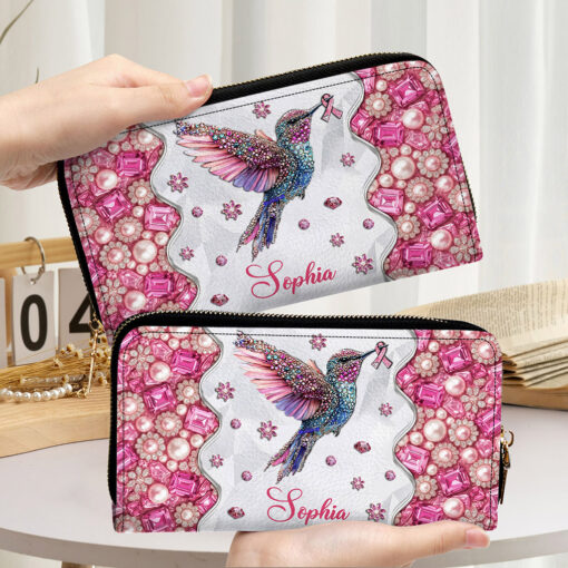 Custom Breast Cancer Awareness Leather PU Handbag UKNT5080901 - Image 3