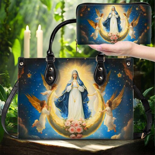 The Queen of Heaven Leather Virgin Mary HandBag UKND5120902