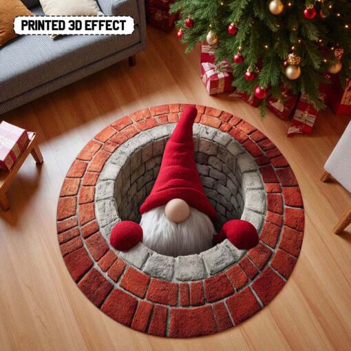 Christmas Gnome 3D Printed Rug UKHM5230901 - Image 2