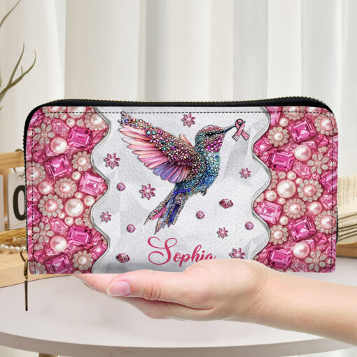 Custom Breast Cancer Awareness Leather PU Handbag UKNT5080901 - Image 6