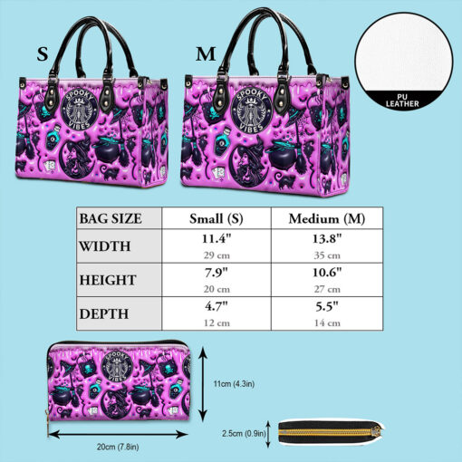 Witch Halloween Leather Handbag UKNT5110901 - Image 7