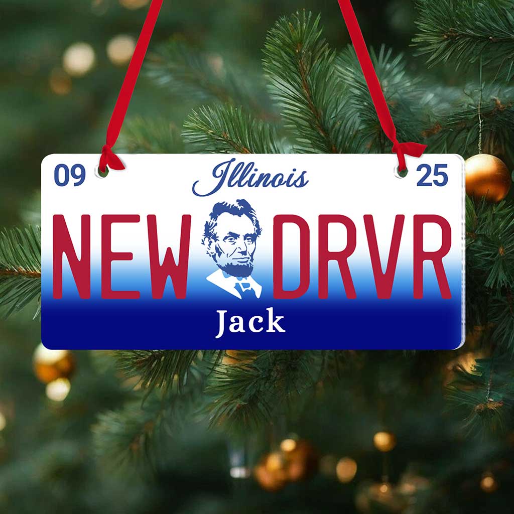 Personalized New Driver Ornament 2025, Custom State New Driver License Ornaments UKTZ5031003 - Image 2