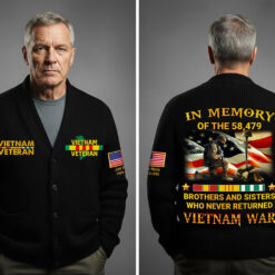 Personalized Vietnam Veteran Knitted Cardigan NPNT5211004