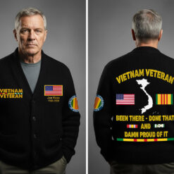 Personalized Vietnam Veteran Knitted Cardigan NPNT5211005